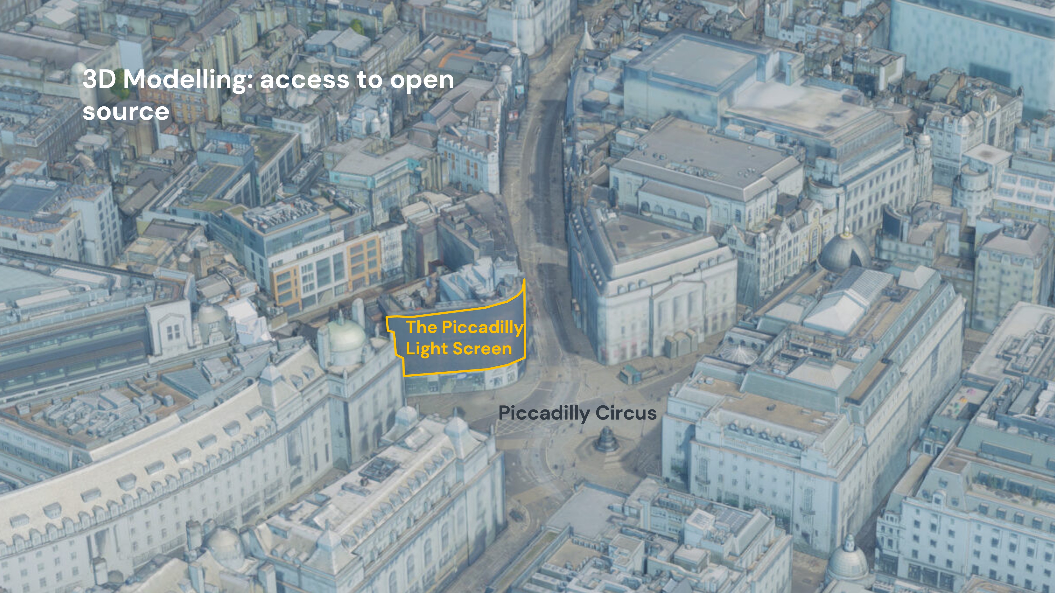 Piccadilly Circus digital twin model view