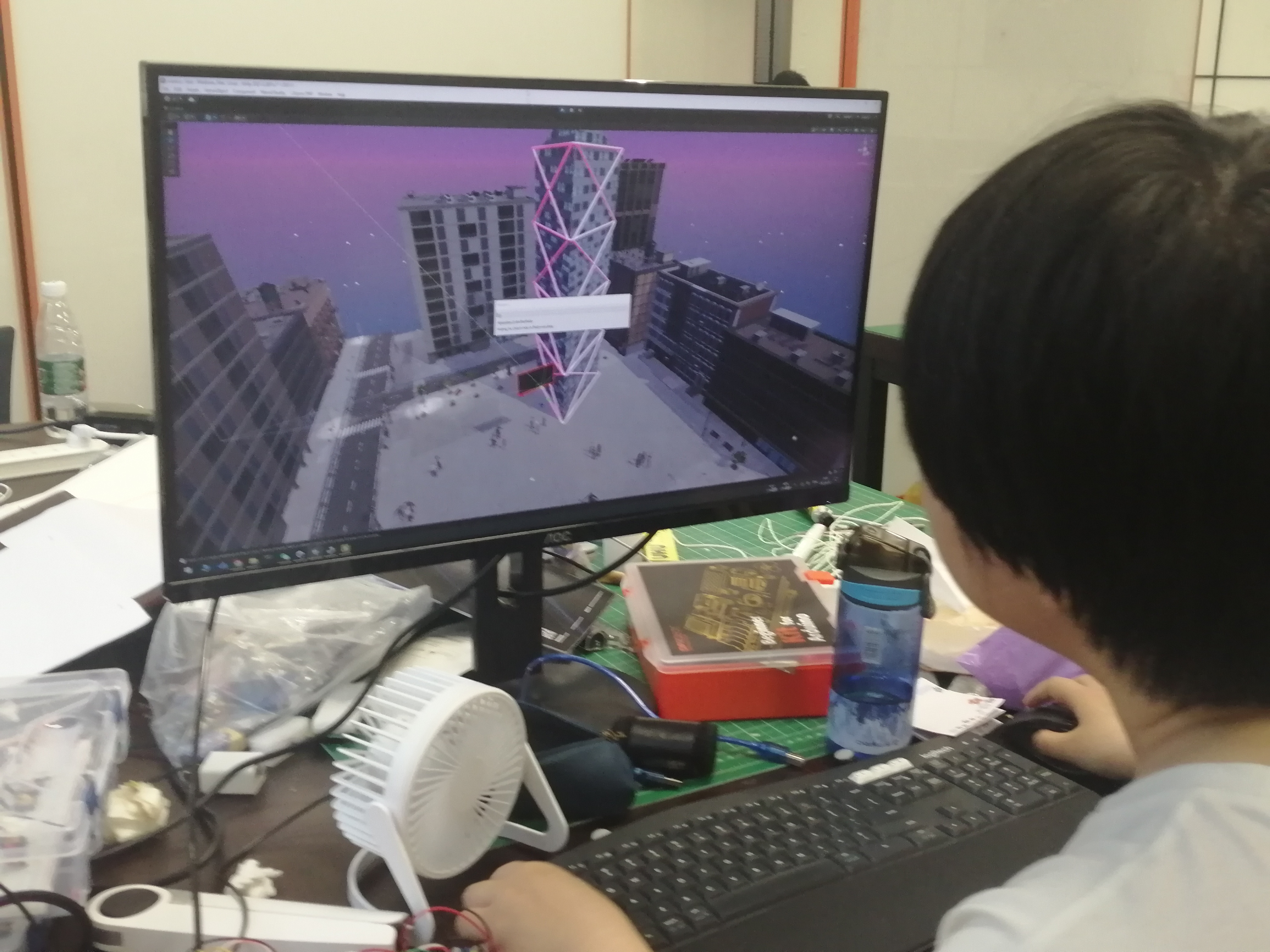 Physical model and scene test