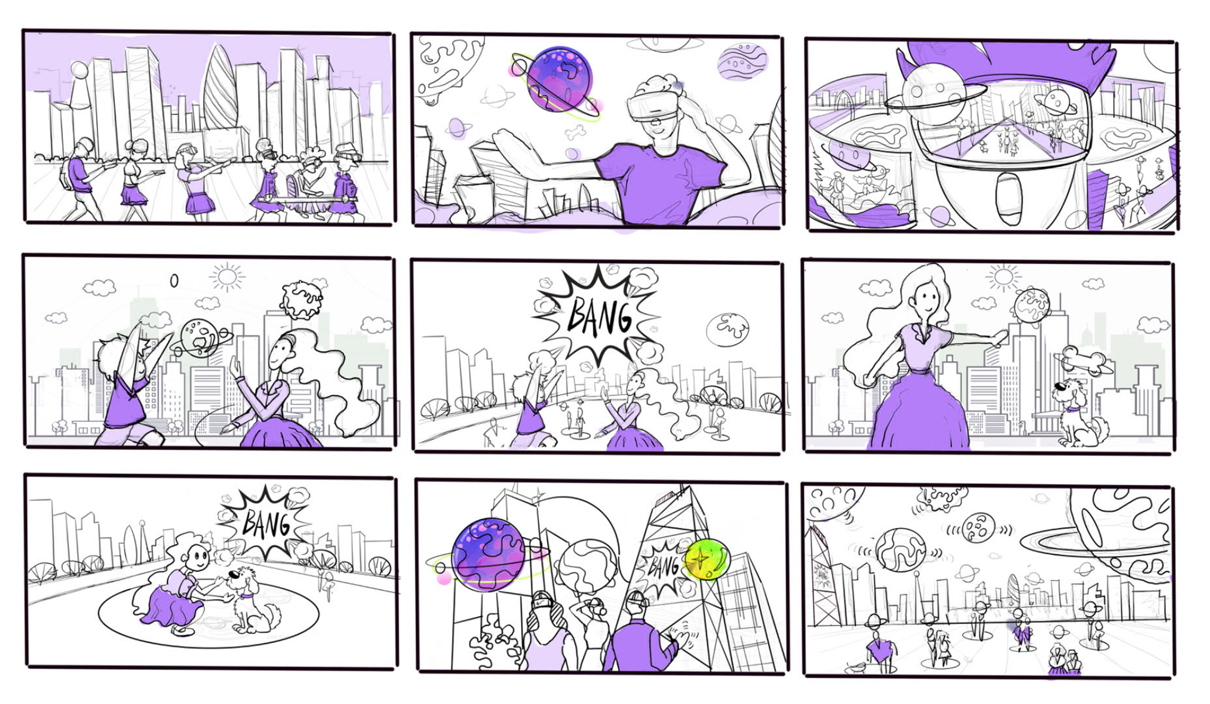 The Planet Bang storyboard