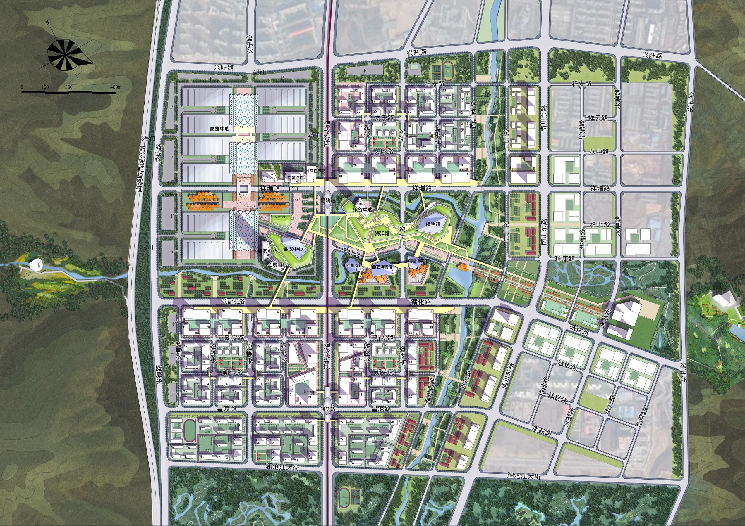 Xining International Convention and Exhibition City Master Plan